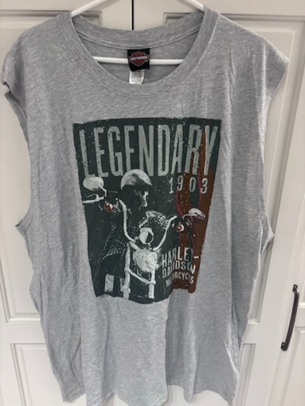 Harley-Davidson Gray 'Legendary' Graphic Men’s Muscle Tee 3xl